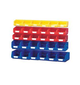 30 Piece Plastic Bin Kit Back/End Panel Hook and Bin Kits 13031106 